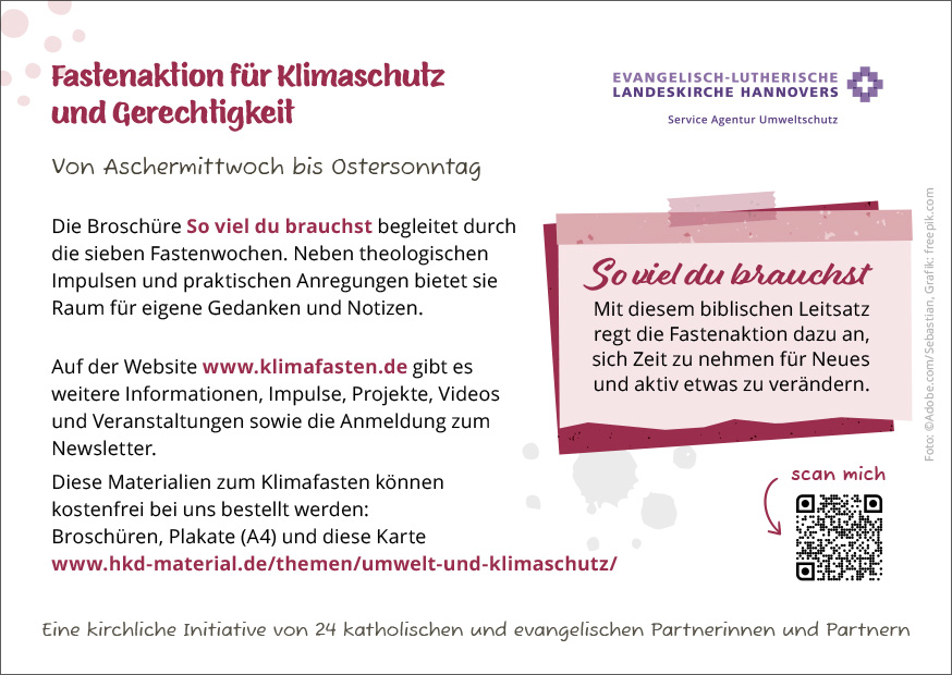Klimafasten – Postkarte