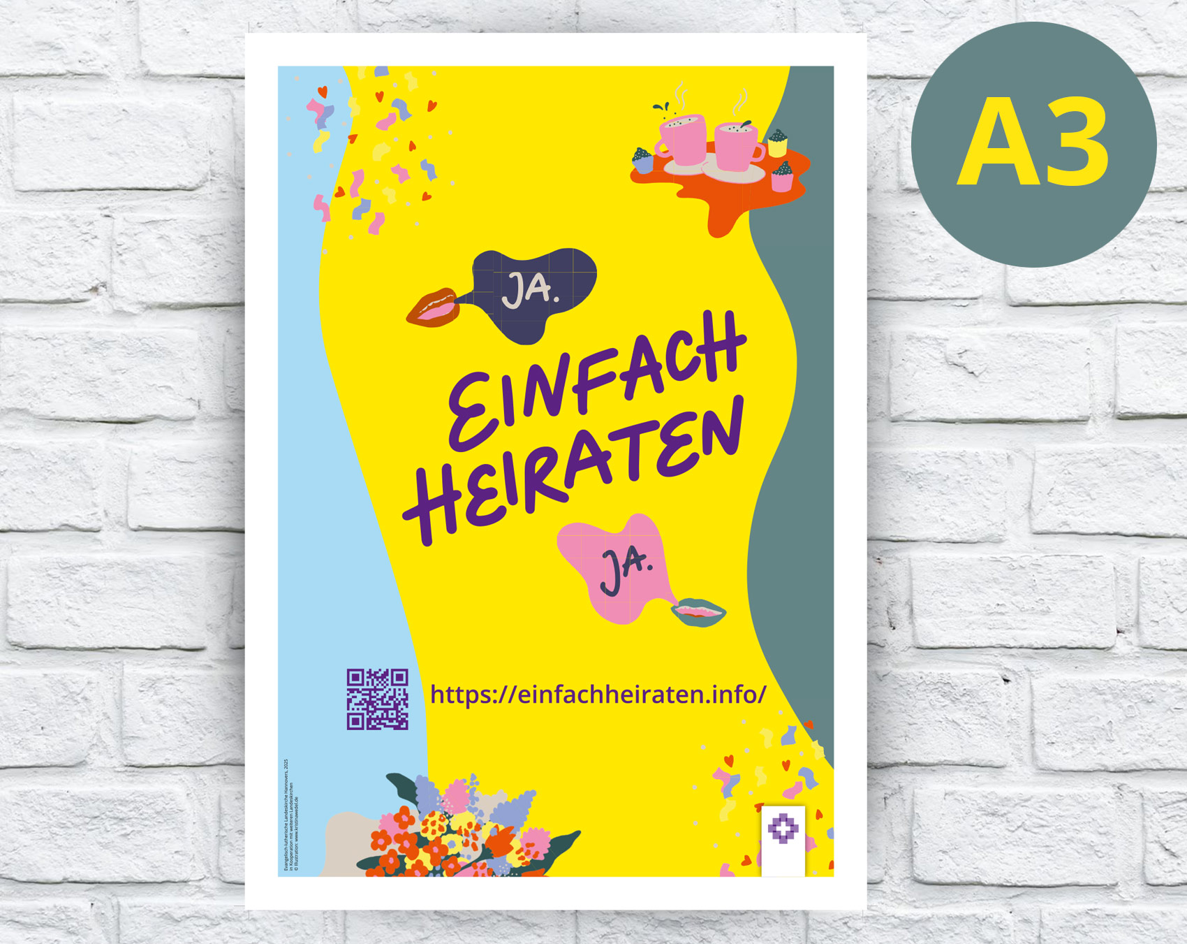 Plakat A3 "einfach heiraten"