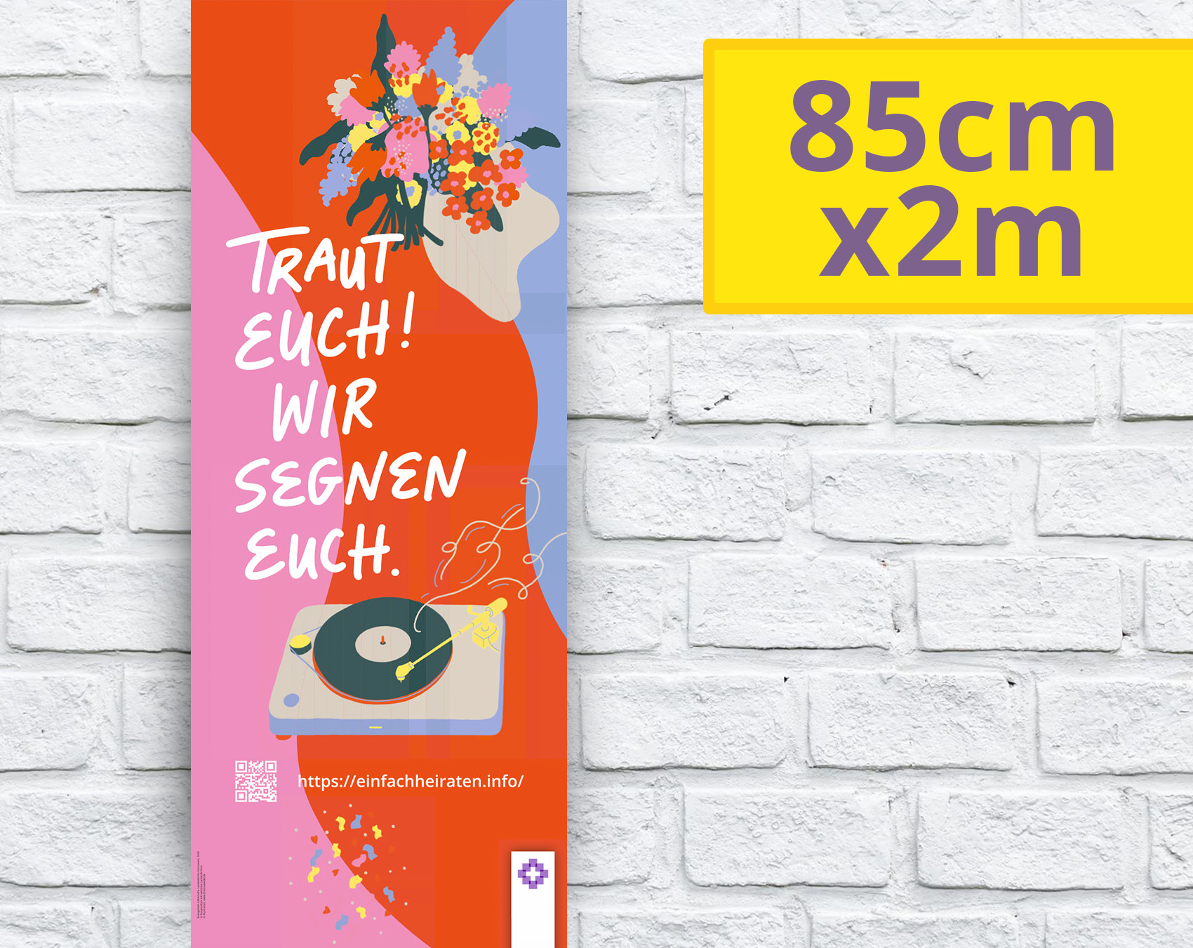 RollUp Professional 85 Indoor "einfach heiraten"