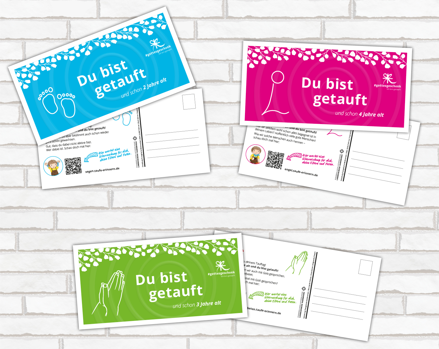 Postkarten Tauferinnerung  (2 - 4 Jahre)