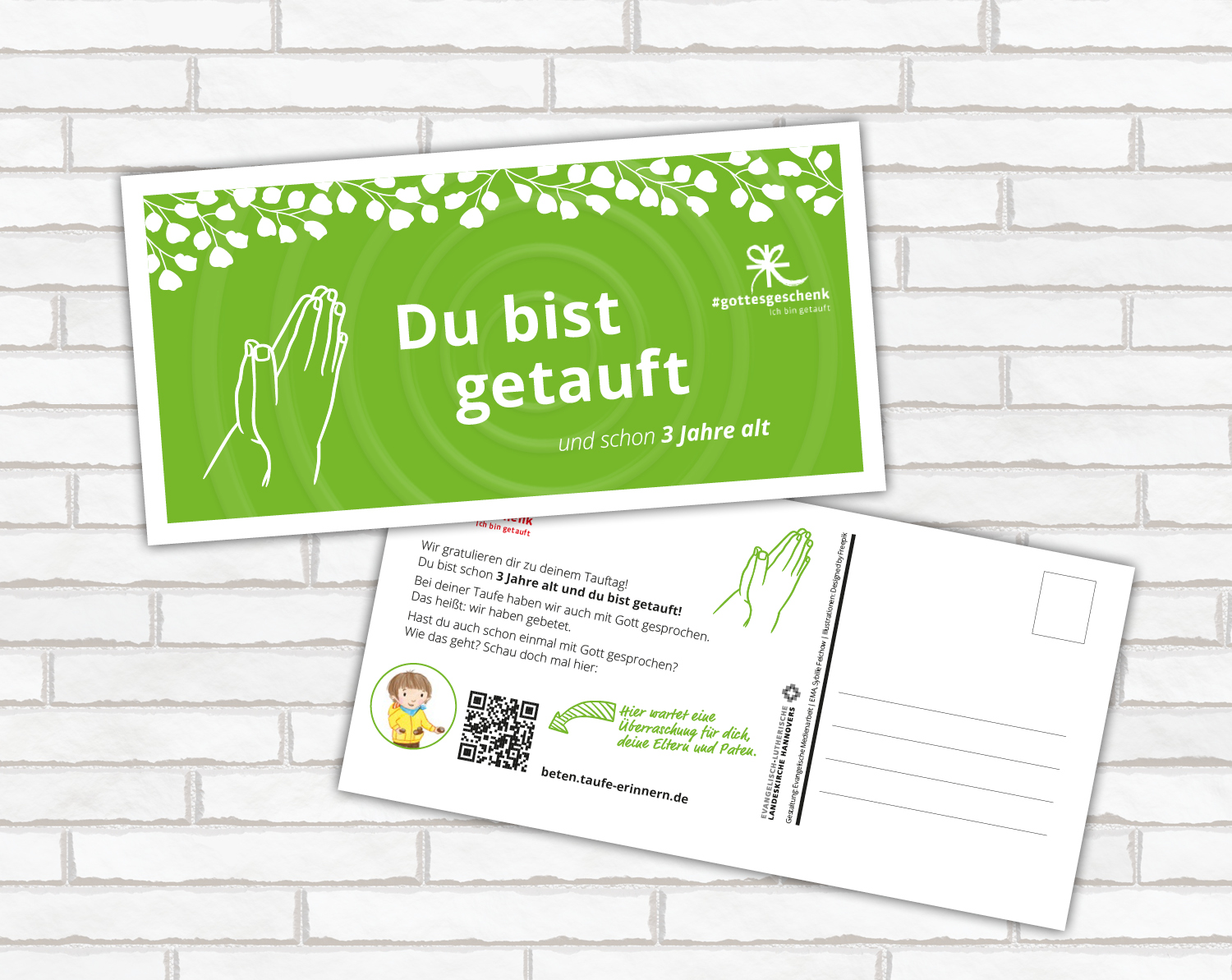 Postkarten Tauferinnerung  (2 - 4 Jahre)
