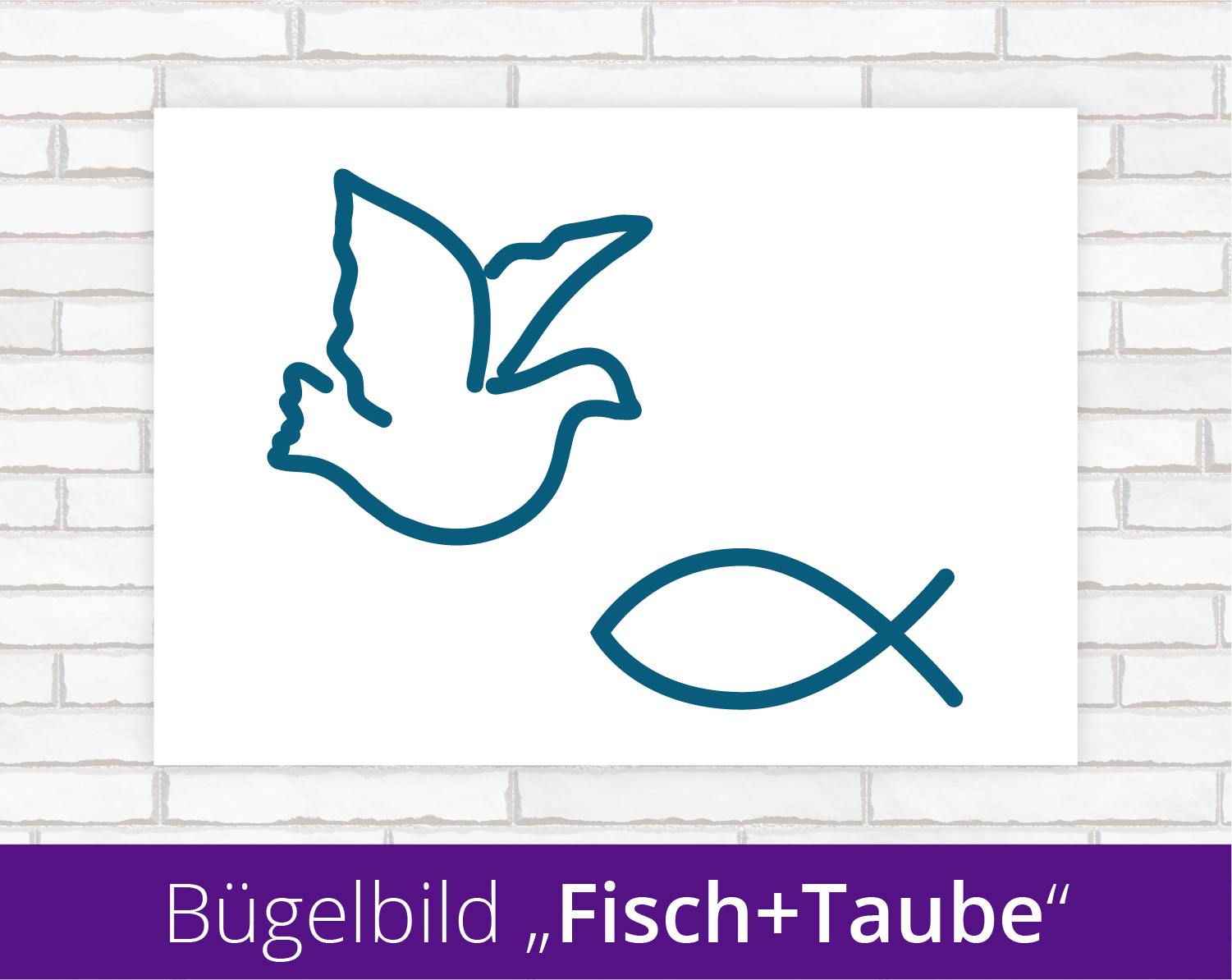 Bügelbilder zur Taufe "Gottesgeschenk"