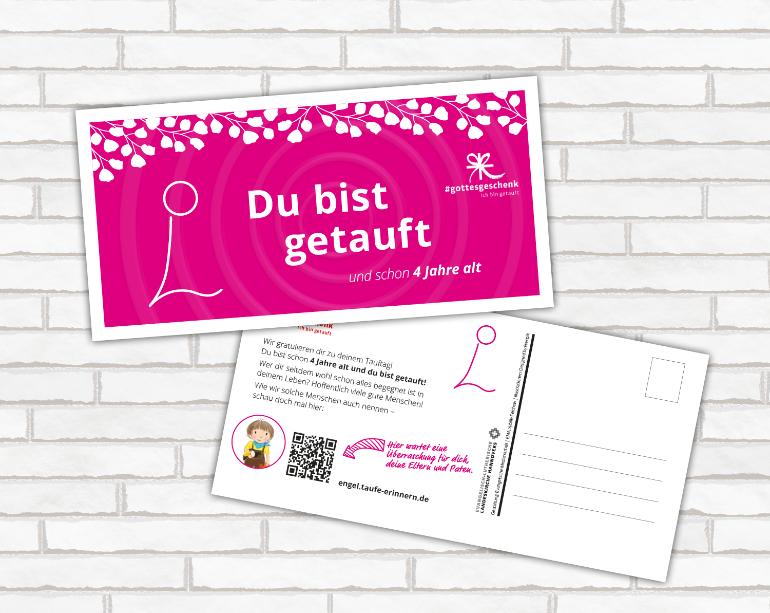 Postkarten Tauferinnerung  (2 - 4 Jahre)