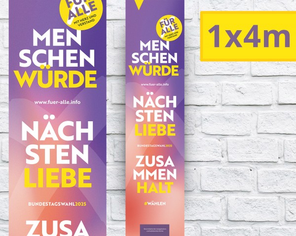 1x4m Banner zur Bundestagswahl